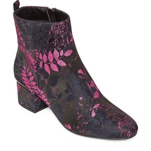 Floral bootie boots